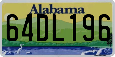 AL license plate 64DL196