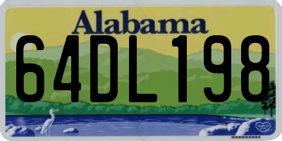 AL license plate 64DL198