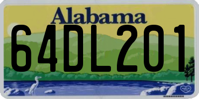 AL license plate 64DL201