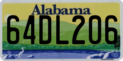 AL license plate 64DL206