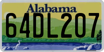AL license plate 64DL207
