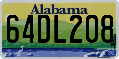 AL license plate 64DL208
