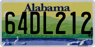 AL license plate 64DL212