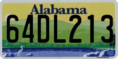 AL license plate 64DL213