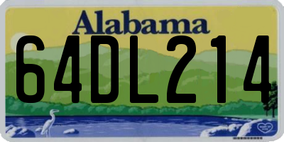 AL license plate 64DL214