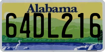 AL license plate 64DL216