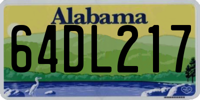 AL license plate 64DL217