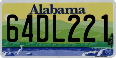 AL license plate 64DL221