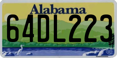 AL license plate 64DL223