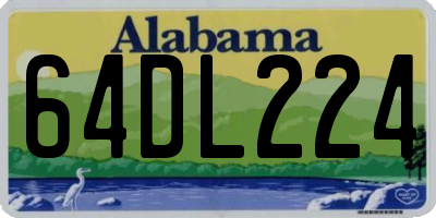 AL license plate 64DL224