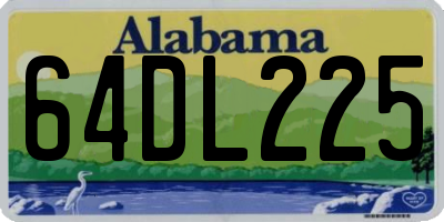 AL license plate 64DL225