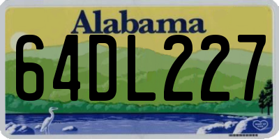 AL license plate 64DL227