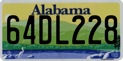 AL license plate 64DL228