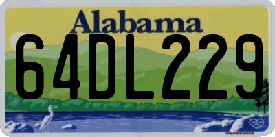 AL license plate 64DL229