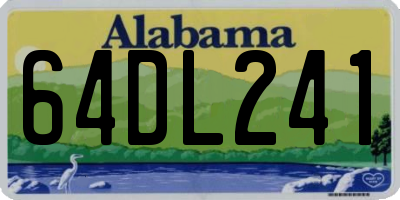 AL license plate 64DL241