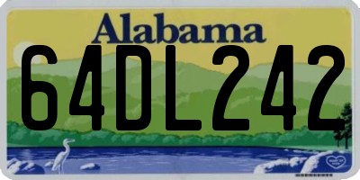 AL license plate 64DL242