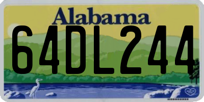 AL license plate 64DL244