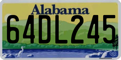AL license plate 64DL245