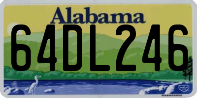 AL license plate 64DL246