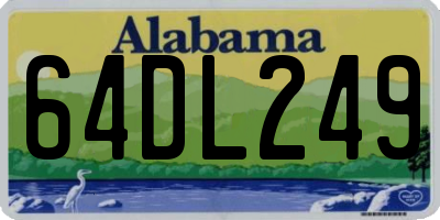 AL license plate 64DL249