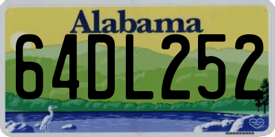 AL license plate 64DL252