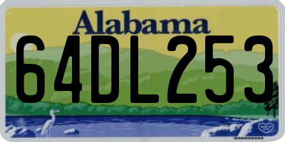 AL license plate 64DL253