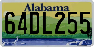AL license plate 64DL255