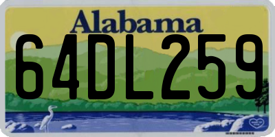 AL license plate 64DL259