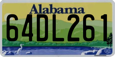 AL license plate 64DL261