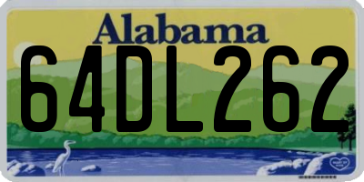 AL license plate 64DL262