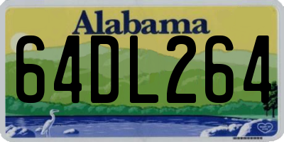 AL license plate 64DL264