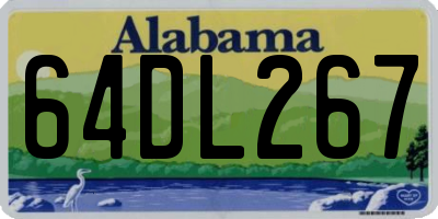 AL license plate 64DL267