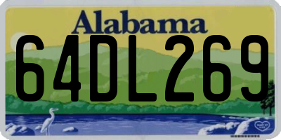 AL license plate 64DL269