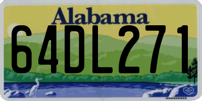 AL license plate 64DL271