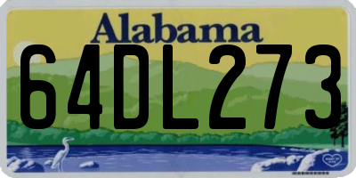 AL license plate 64DL273