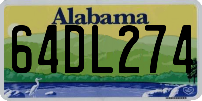 AL license plate 64DL274
