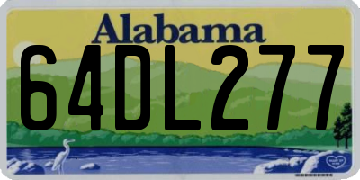 AL license plate 64DL277