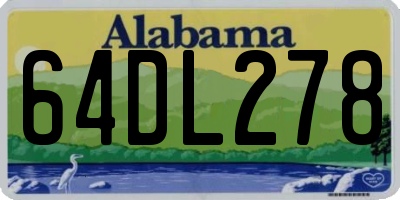 AL license plate 64DL278