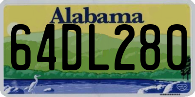 AL license plate 64DL280
