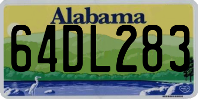 AL license plate 64DL283