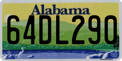 AL license plate 64DL290