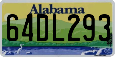 AL license plate 64DL293