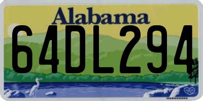 AL license plate 64DL294