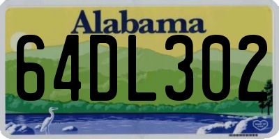 AL license plate 64DL302