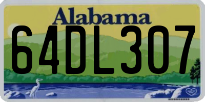 AL license plate 64DL307