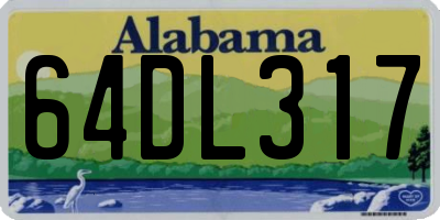 AL license plate 64DL317