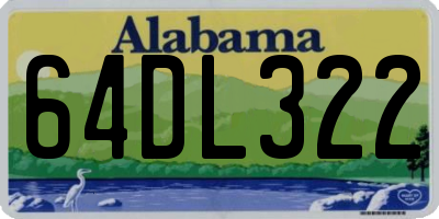 AL license plate 64DL322