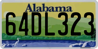 AL license plate 64DL323