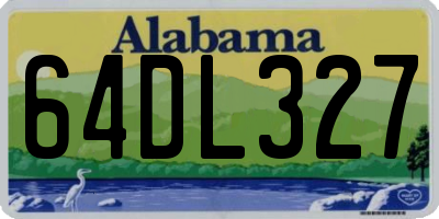 AL license plate 64DL327