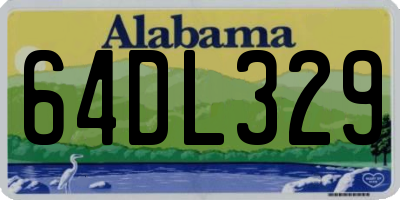 AL license plate 64DL329